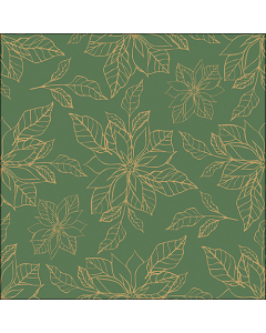 Napkin 33 Poinsettia outline green FSC Mix