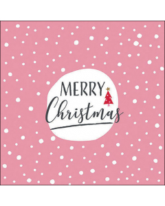 Napkin 33 Christmas snowflakes pink FSC Mix