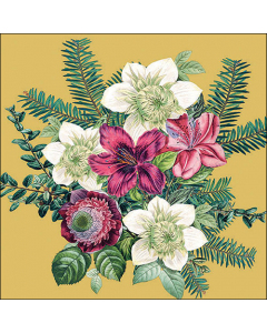 Napkin 33 Azalea and helleborus gold FSC Mix