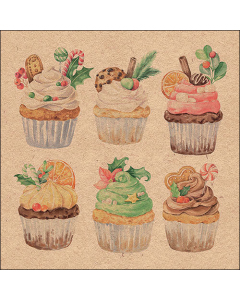 Napkin 33 Recycled Sweet Christmas nature FSC Mix
