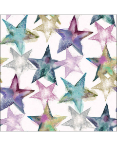 Napkin 33 Watercolour stars FSC Mix