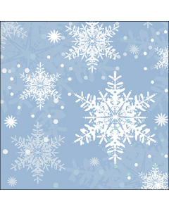 Napkin 33 Snowflakes blue FSC Mix