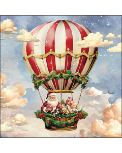 Napkin 33 Santa's air balloon FSC Mix