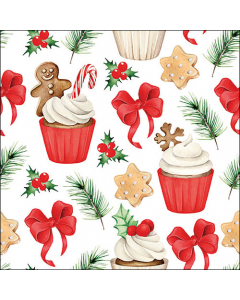 Napkin 33 Christmas sweets red FSC Mix