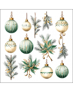 Napkin 33 Hanging decorations green FSC Mix