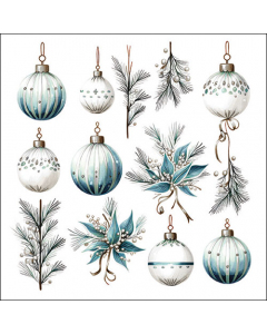 Napkin 33 Hanging decorations silver FSC Mix