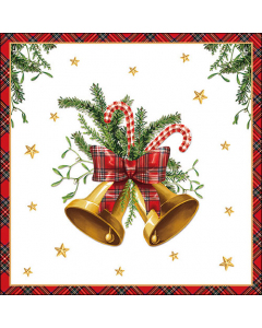 Napkin 33 Scottish bells white FSC Mix