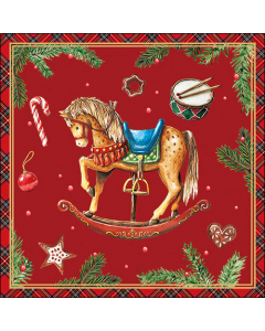 Napkin 33 Classic rocking horse red FSC Mix