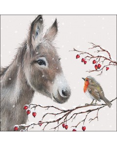 Napkin 33 Donkey and robin FSC Mix