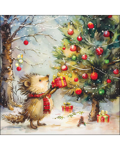 Napkin 33 Present for hedgehog FSC Mix
