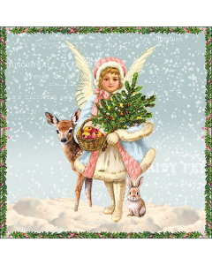 Napkin 33 Snowy day blue FSC Mix