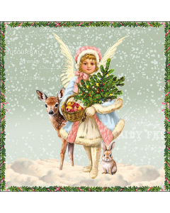 Napkin 33 Snowy day green FSC Mix