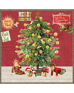 Napkin 33 Under the X-Mas tree red FSC Mix