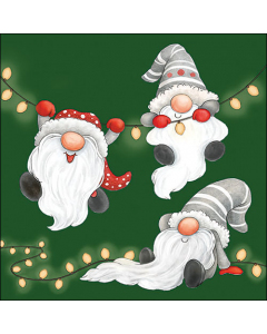 Napkin 33 Gnomes on the light chain green FSC Mix