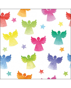 Napkin 33 Angel silhouettes colourful FSC Mix