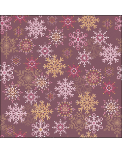 Napkin 33 Snowflakes all over bordeaux FSC Mix