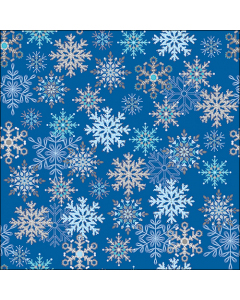 Napkin 33 Snowflakes all over blue FSC Mix