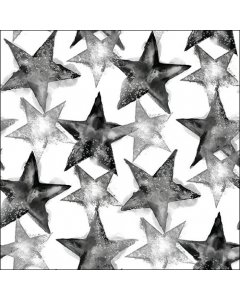 Napkin 33 Watercolour stars black FSC Mix