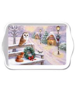 Tray melamine 13x21 cm Just chatting