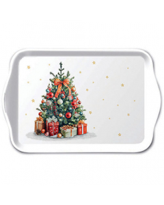 Tray melamine 13x21 cm Decorated Christmas tree