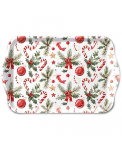 Tray melamine 13x21 cm Christmas elements