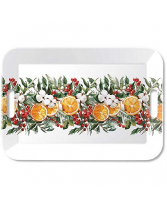 Tray melamine 33x47 cm Winter oranges