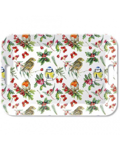 Tray melamine 33x47 cm Birds in winter