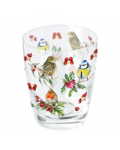 Water glass 0.25 L Birds in winter
