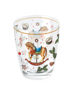 Water glass 0.25 L Classic rocking horse white