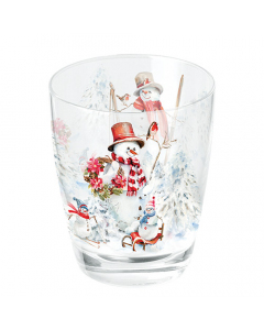 Water glass 0.25 L Sporty snowmen