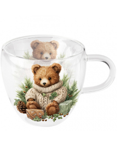 Double-walled glass 0.2 L Cuddle bear