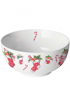 Bowl X-Mas stockings white