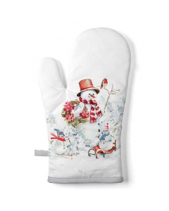 Oven mitt Sporty snowmen