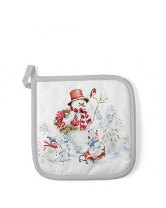 Potholder Sporty snowmen
