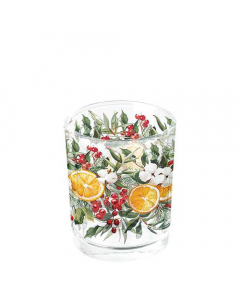 Tea light holder Winter oranges