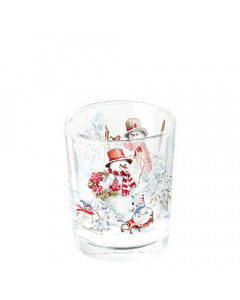 Tea light holder Sporty snowmen