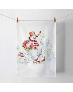Kitchen towel Sporty snowmen