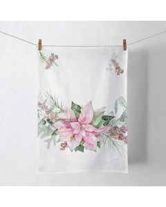 Kitchen towel Pink poinsettia