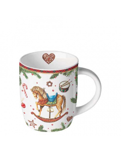 Mug 0.2 L Classic rocking horse white