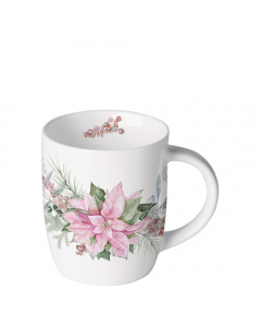 Mug 0.2 L Pink poinsettia