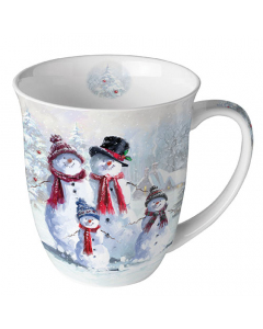 Mug 0.4 L Snowman with hat