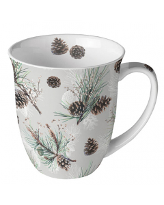 Mug 0.4 L Pine cone all over