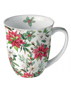 Mug 0.4 L Christmas florals