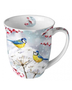 Mug 0.4 L Birds in the snow