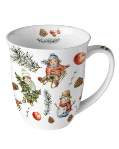 Mug 0.4 L Playing outside white