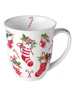 Mug 0.4 L X-Mas stockings white