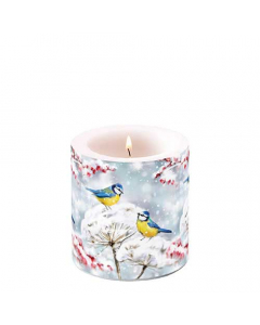 Candle small Birds in the snow