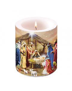 Candle medium Nativity collage