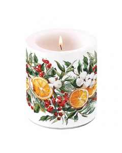 Candle medium Winter oranges