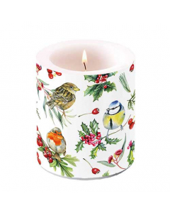 Candle medium Birds in winter